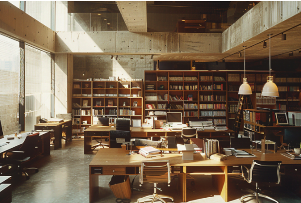 library-with-books